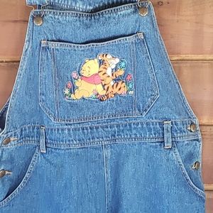 Vtg Pooh and Tigger Disney overall shorts